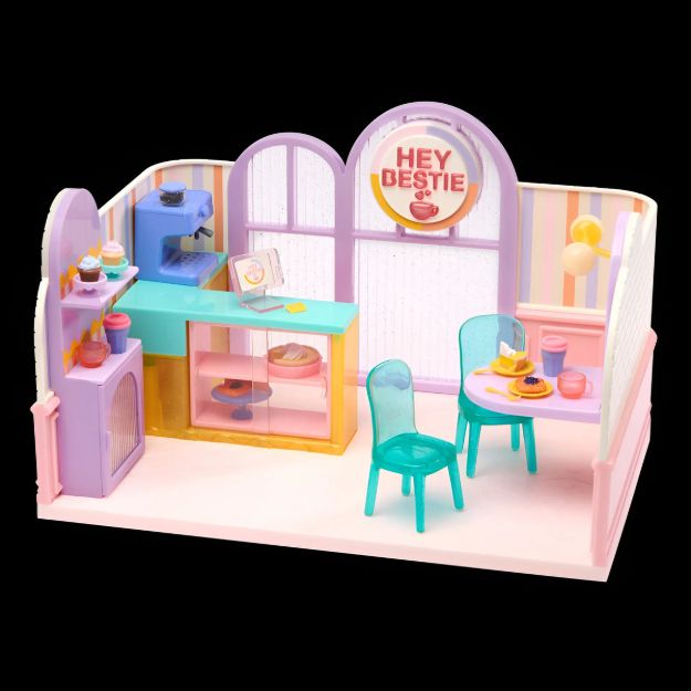 Imagen de Set Ambientes Divertidos Para Muñecas Hey Bestie-cafeteria