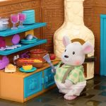 Imagen de Playset Juego Restaurante Italiano Accesorios Lil Woodzeez Marrón