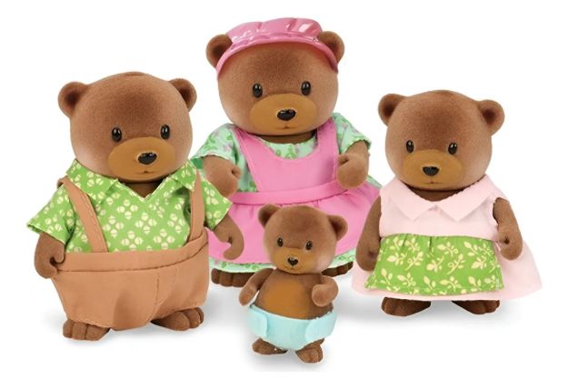 Imagen de Set De Muñecas Famillia Lil Woodzeez Osos Healthnuggle 3a+