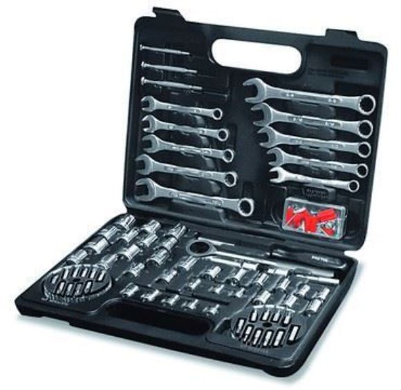 Imagen de JGO.100PZAS (LLAVES,PUNTAS Y DADOS ¼ Y 3/8) "PRETUL" SET-100-ynter