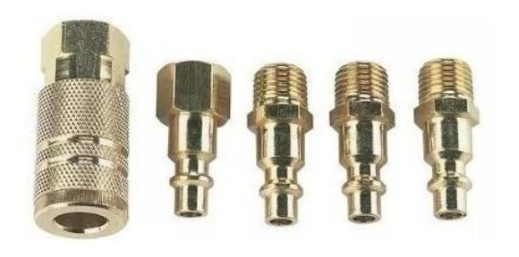 Imagen de JUEGO ACOPLES P/MANGUERA AIRE.1/4" 5PZAS VOYLET EUROPEO - Ynter -