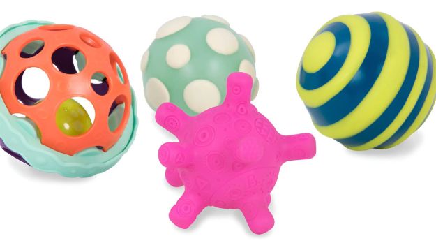 Imagen de Juguete Setx4 Pelotas Sensoriales Con Luz Btoys Bebes 6 M+
