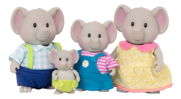 Imagen de Set De Muñecas Famillia Lil Woodzeez Elefantes Oliphant  3a+
