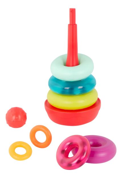 Imagen de Juguete Apilables Y De Encastre Anillos Arcoiris Btoys 6m+ Multicolor