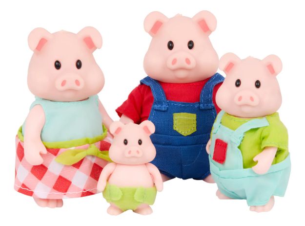 Imagen de Set De Muñecas Famillia Lil Woodzeez Cerditos Curlicue E 3a+