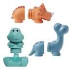 Imagen de Juguete Dinosaurios Silicona Para Agua Desmontables Bebe 4m+ Multicolor