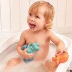 Imagen de Juguete Dinosaurios Silicona Para Agua Desmontables Bebe 4m+ Multicolor