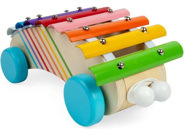 Imagen de Juguete De Arrastre Xilofono Madera Bigjigs Toys Bebes 18m+