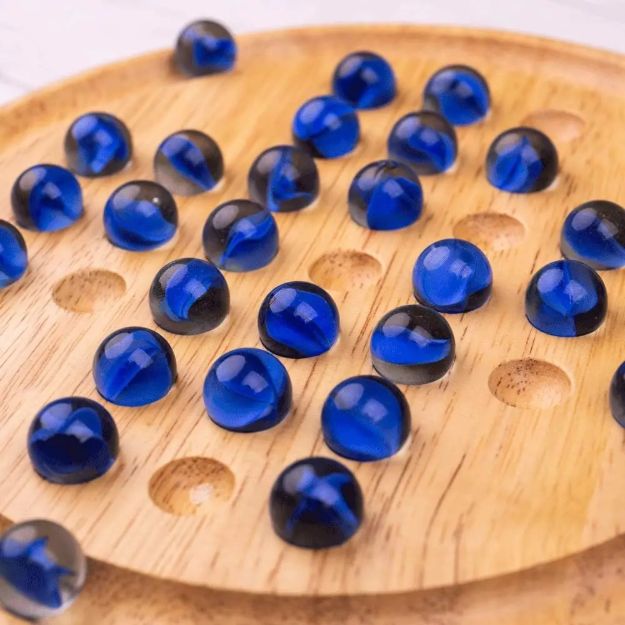 Imagen de Juego De Mesa Tablero Madera Solitario Con Canicas Niños 6a+