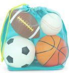 Imagen de Set X4 Mini Pelotas Deportivas Con Bolsa Btoys Niños 3a+ Multicolor