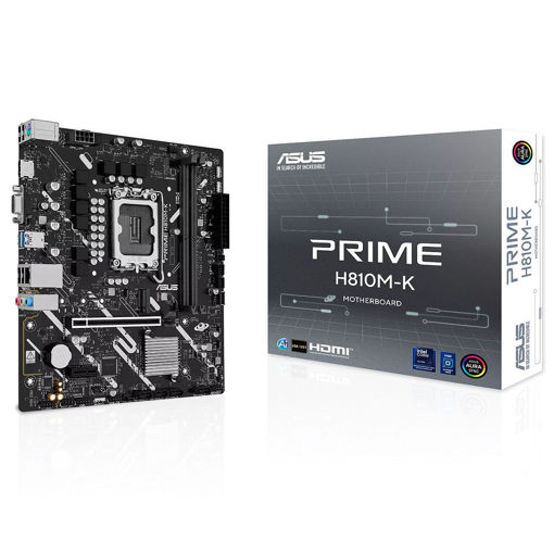 Imagen de MOTHERBOARD ASUS PRIME H810M-K INTEL LGA1851 DDR5 MICRO-ATX PCIE 4.0