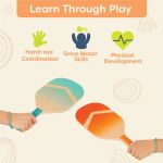 Imagen de Juego Raquetas Con Pelotas Bolsa Para Transportar Niños 3a+ Verde Naranja