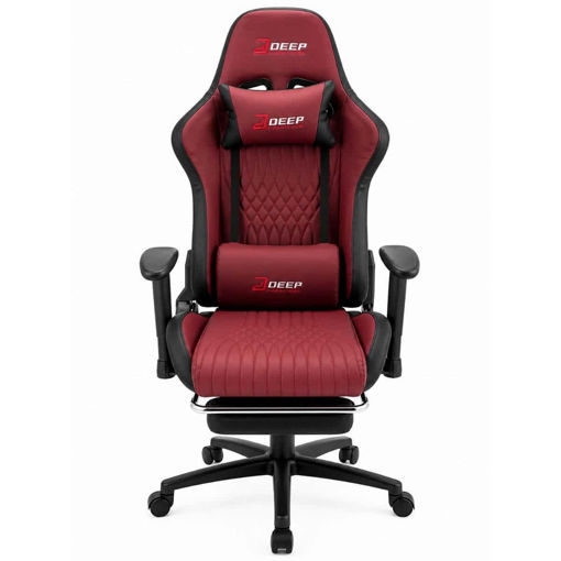 Imagen de SILLA ERGONOMICA C/APOYA PIES ROJA