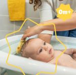 Imagen de Cepillo 2 En 1 Para Baño Bebes Masajeador Silicona Badabulle Amarillo