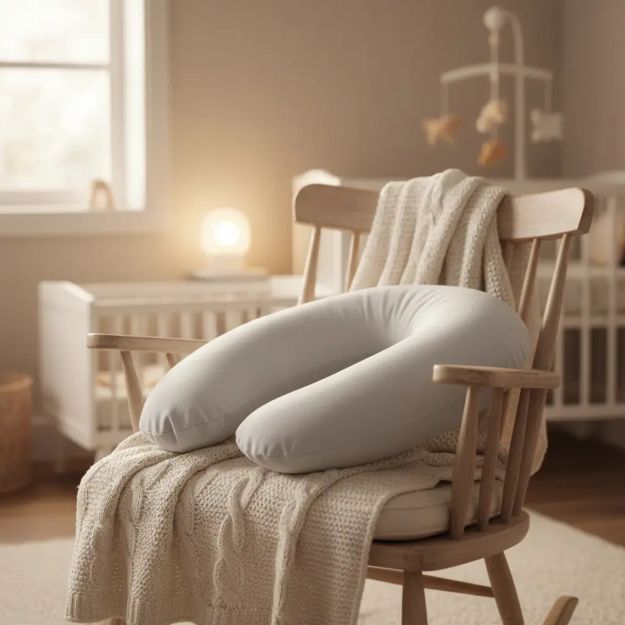 Imagen de Almohadon 2 En 1:lactancia Y Embarazadas Doomoo Twisty Bebes Gris Pearl Grey