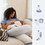 Imagen de Almohadon 2 En 1:lactancia Y Embarazadas Doomoo Twisty Bebes Gris Pearl Grey