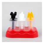 Imagen de Pack De 6 Moldes Para Hacer Helado Diseño Infantil Mickey Rojo