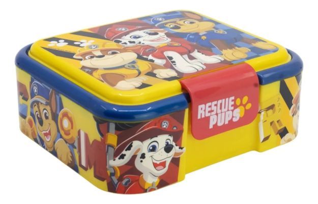 Imagen de Lunchera Vianda Infantil C/ 3 Reparticiones Tamaño 16x15x6cm Amarillo Paw Patrol Supreme
