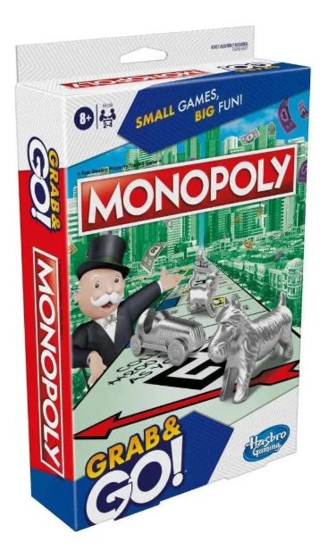 Imagen de Juego De Mesa Portátil Para Viajes Monopoly Hasbro 8 Años+