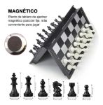 Imagen de Ajedrez Magnetico 3 En 1 Tablero Plegable Portatil Damas