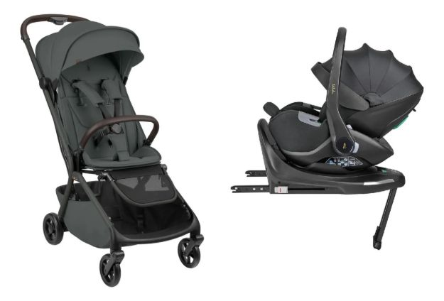 Imagen de Coche Travel System Goya Babysilla Base Isofix 360 Kikkaboo Grafito Negro