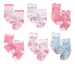 Imagen de Pack Regalo 4 Mitones Y  6 Medias Algodon Organico Bebes Rosa Llama Mitones(0-3 Meses) / Medias (0-6 Meses)