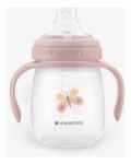 Imagen de Vasos Con Asa Y Boquilla Silicona 240ml Bebes 6 M+ Kikkaboo Rosa Pálido Hedge Hugs