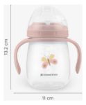 Imagen de Vasos Con Asa Y Boquilla Silicona 240ml Bebes 6 M+ Kikkaboo Rosa Pálido Hedge Hugs