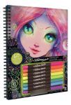Imagen de Libro Colorear 60 Hojas Negras Nebulous Stars Manualidades Multicolor
