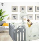 Imagen de Corral Montessori Parque Actividades Asalvo 160 X 120 X 62cm Blanco Gris Liso