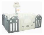 Imagen de Corral Montessori Parque Actividades Asalvo 160 X 120 X 62cm Blanco Gris Liso