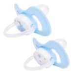 Imagen de Kit De 2 Chupetes Comfort Silicone Que Brillan En La Oscuridad, Blue Elephant Buba, De 0 A 6 Meses Blue Elefant 0-6 Meses