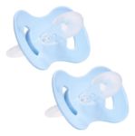 Imagen de Kit De 2 Chupetes Comfort Silicone Que Brillan En La Oscuridad, Blue Elephant Buba, De 0 A 6 Meses Blue Elefant 0-6 Meses