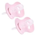 Imagen de Kit X2 Chupetes Elefante Rosa Bebes Silicona Ultrasuave Buba Rosa 0-6 Meses