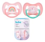 Imagen de 2 Chupetes Buba De Silicona, De 0 A 6 Meses, Tamaño Cómodo, 1, Ventilado, Color Unicornio Rosa, Período De Edad De 0 A 6 Meses Mochila Unicornio Rosa 0-6 Meses