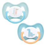 Imagen de Kit De 2 Chupetes Comfort Silicone Que Brillan En La Oscuridad, Buba Dino, De 6 A 12 Meses 6-12 Meses