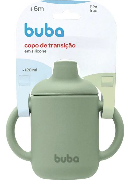 Imagen de Vaso Verde Buba 6m+ Para Niños, 100% Silicona, 120 Ml, Sin Bpa Verde Claro