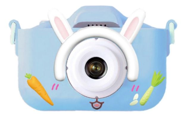 Imagen de Mini Cámara Digital Para Niños 6 Años+ Pantalla 2 Pulgadas Conejo Celeste