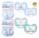 Imagen de Boquilla Cómoda De Silicona Para Chupetes Buba De 0 A 6 Meses, Tamaño 1, Color Azul Dinosaurio Azul/verde 0-6 Meses