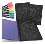 Imagen de Cuaderno Hojas Negras Pegatinas Lapiceras Molde Nebulous Sta Multicolor