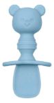 Imagen de Set Cubiertos Silicona Primeras Comidas Bebes 6m+ Buba Azul Claro Osito