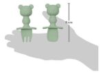 Imagen de Set Cubiertos Silicona Primeras Comidas Bebes 6m+ Buba Verde Osito
