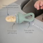 Imagen de Mordillo Kikkaboo Alimentacion Silicona Bebes 6m+ Comidas Verde Claro Sage