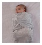 Imagen de Saco Sobre Dormir Super Suave Con Velcro Swaddle Buba Bebes Gris Ambos Lados