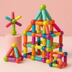 Imagen de Bloques Magneticos Para Armar Barra Construccion Magnetic Sticks 64 Piezas Juego Imantado Niños Niñas Hard Comex