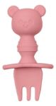 Imagen de Set Cubiertos Silicona Primeras Comidas Bebes 6m+ Buba Rosa Osito