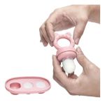 Imagen de Set Mordillo Alimentación Silicona Con Moldes Buba Bebes 6m+ Rosa Lisa