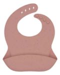 Imagen de Babero Kikkaboo Silicona Con Bolsillo Cierre Ajustable Liso Rosa 6 Meses En Adelante