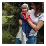 Imagen de Manta Tejida Arullo Rebozo La Millou Tejido Bambu Bebes Honey Rojo/blanco/azul