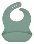 Imagen de Babero Kikkaboo Silicona Con Bolsillo Cierre Ajustable Liso Verde 6 Meses En Adelante